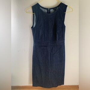 Ann Taylor 00P Fitted Denim Dress